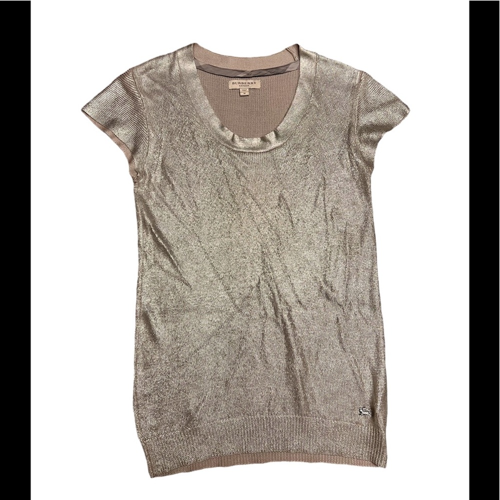 Burberry Silk Knit Tunic / Blouse Size Medium